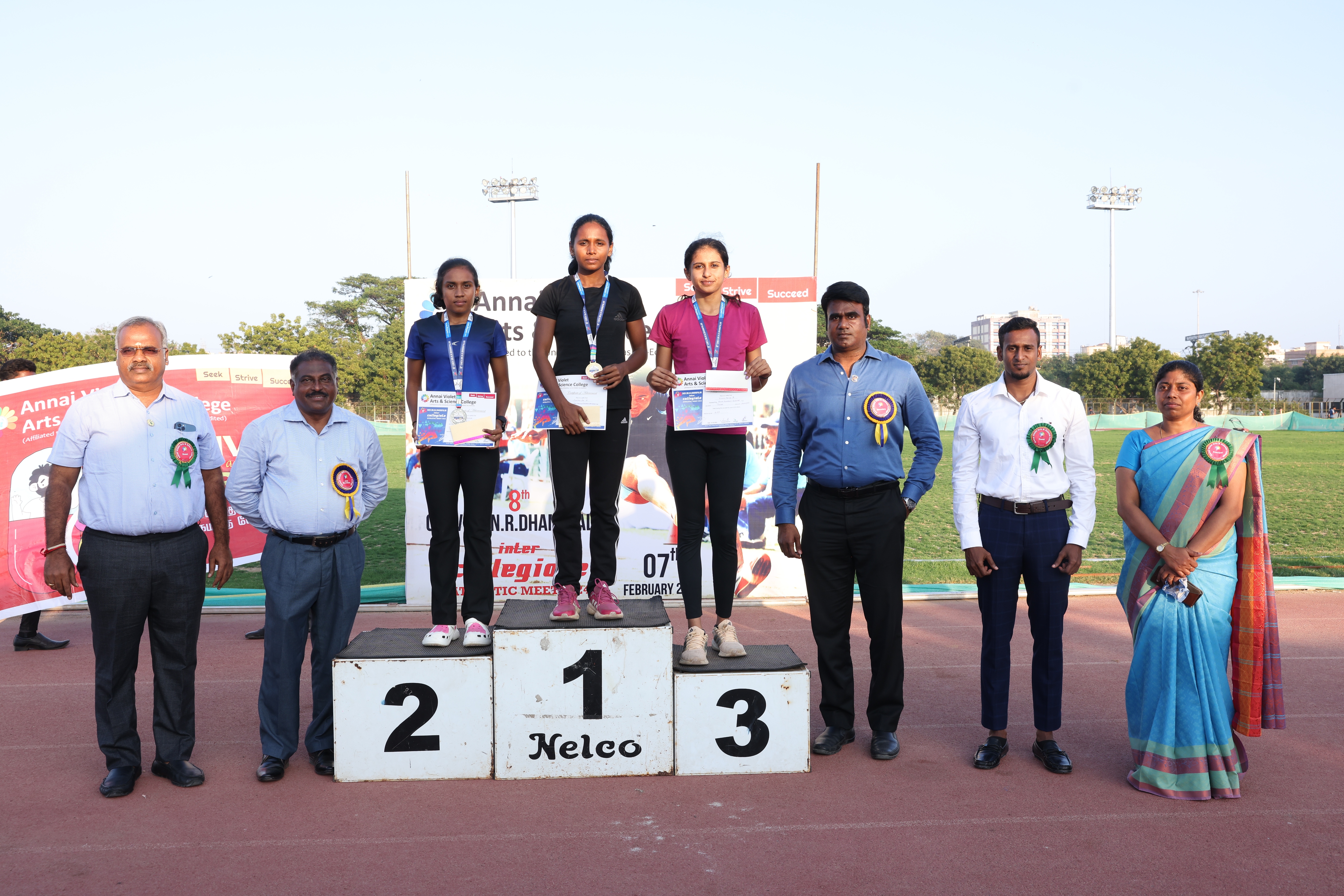 Overall Championship in 8th Chev.Dr.N.R.Dhanapalan Inter Collegiate Athletics Meet